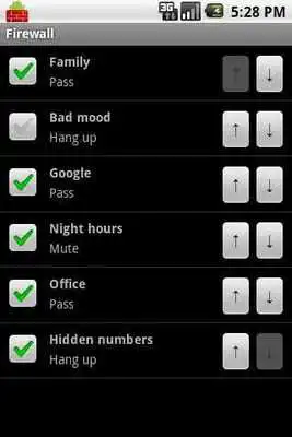 Play Firewall; Call and SMS filter