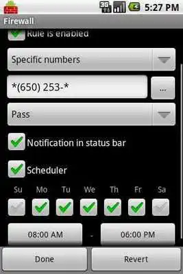 Play Firewall; Call and SMS filter