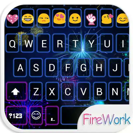 Free play online Fireworks Emoji Keyboard Theme  APK