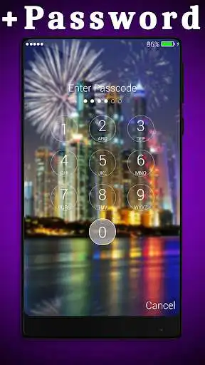 Play Fireworks Lock Screen Keyboard as an online game Fireworks Lock Screen Keyboard with UptoPlay