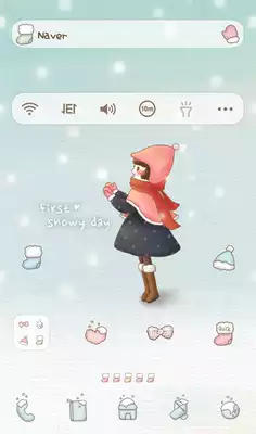 Play First snowy day Dodol Theme