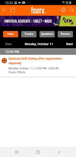 Play Fiserv Events