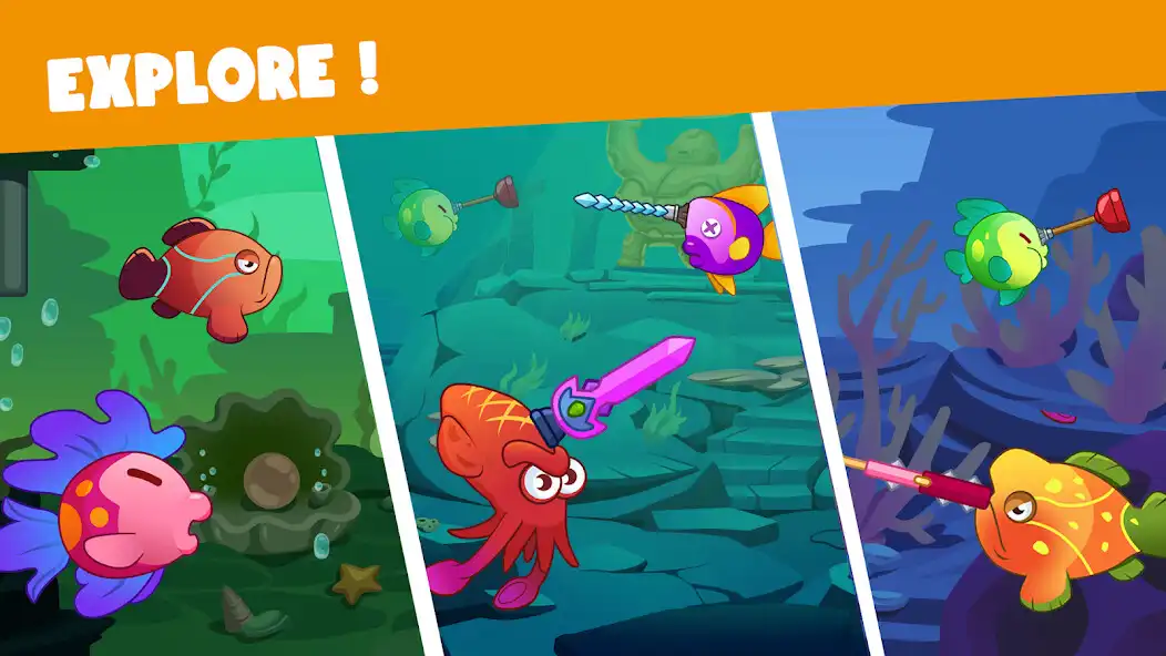 Play Fish Battle: Survivor IO as an online game Fish Battle: Survivor IO with UptoPlay