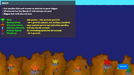 Play Fish, Fish, SHARK! as an online game Fish, Fish, SHARK! with UptoPlay