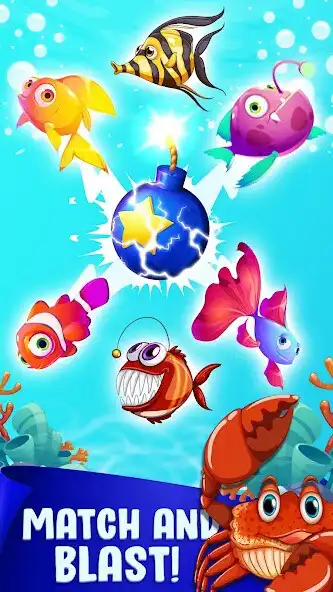 Play Fish Hunter - Match 3 Puzzles as an online game Fish Hunter - Match 3 Puzzles with UptoPlay