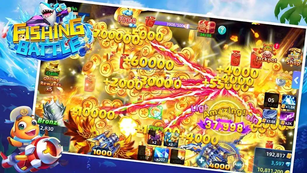 Play Fishing Battle - Idle Fish as an online game Fishing Battle - Idle Fish with UptoPlay