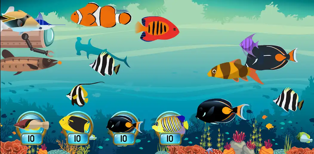 Play Fishing for kids - coral reef as an online game Fishing for kids - coral reef with UptoPlay