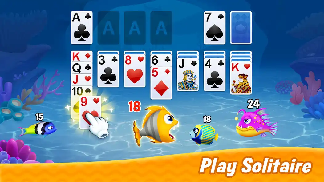 Play Fishland: Classic Solitaire as an online game Fishland: Classic Solitaire with UptoPlay