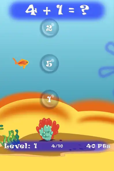 Play Fish Math Trainer as an online game Fish Math Trainer with UptoPlay