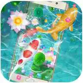 Free play online Fish natural lotus wallpaper theme APK
