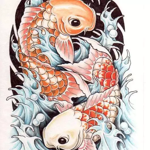 Play Fish Tattoo Wallpaper 2 as an online game Fish Tattoo Wallpaper 2 with UptoPlay