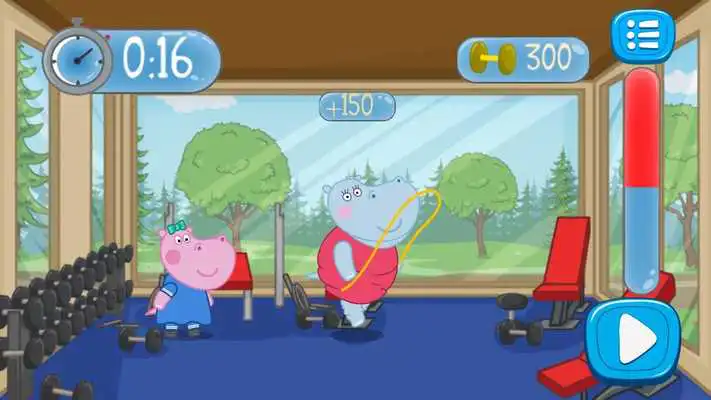 Play Fitness Games: Hippo Trainer