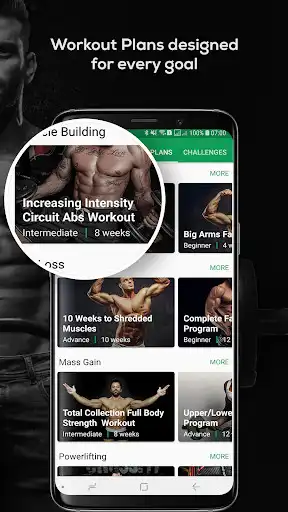 Play Fitvate - Home & Gym Workout Trainer Fitness Plans as an online game Fitvate - Home & Gym Workout Trainer Fitness Plans with UptoPlay