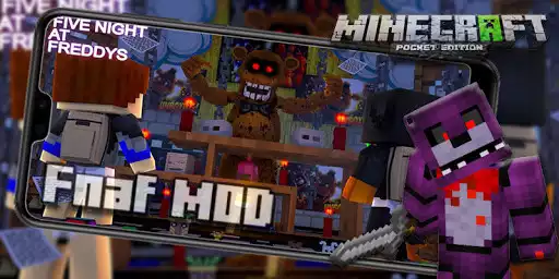 Play Five Night Freddy Mod for Minecraft PE as an online game Five Night Freddy Mod for Minecraft PE with UptoPlay