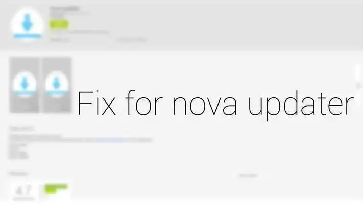 Play Fix for nova updater