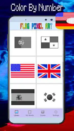 Play Flag Coloring Color By Number:PixelArt  and enjoy Flag Coloring Color By Number:PixelArt with UptoPlay