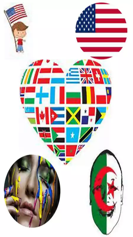 Play flag face-Drapeau du monde