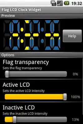 Play Flag LCD Clock Widget Sweden