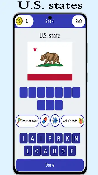 Play Flags Quiz: Geography Trivia as an online game Flags Quiz: Geography Trivia with UptoPlay