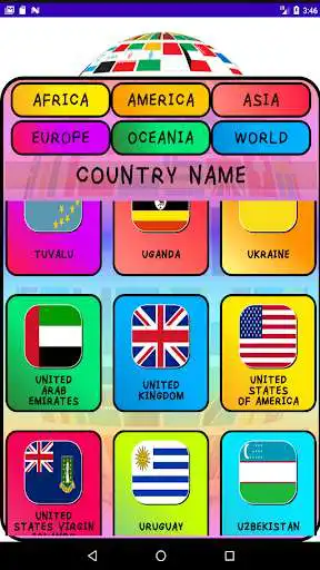 Play FlagsWorld as an online game FlagsWorld with UptoPlay