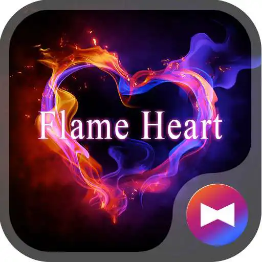 Free play online Flame Heart +HOME Theme APK