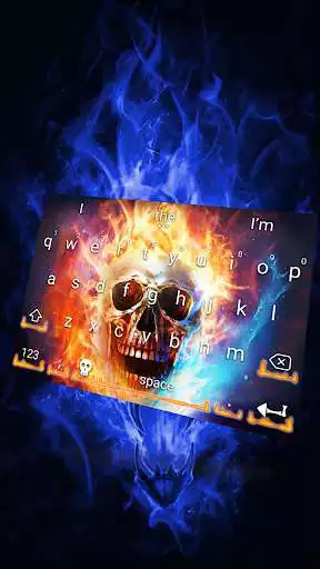 Play Flame Skull Keyboard Theme  and enjoy Flame Skull Keyboard Theme with UptoPlay