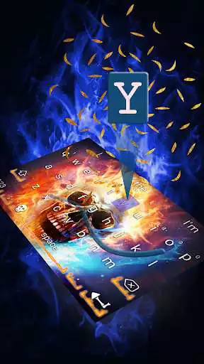 Play Flame Skull Keyboard Theme as an online game Flame Skull Keyboard Theme with UptoPlay