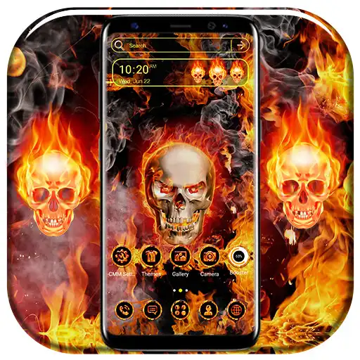 Play Flame Skull Theme Launcher APK Play Flame Skull Theme Launcher APK