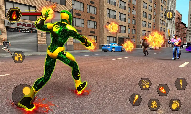 Play Flame Super Hero Battle as an online game Flame Super Hero Battle with UptoPlay