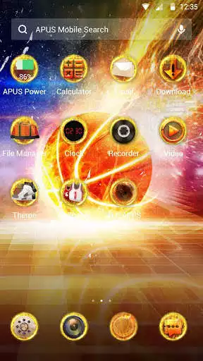 Play Flaming blood basketball APUS stylish theme