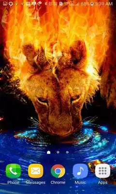 Play Flaming Lion Live Wallpaper