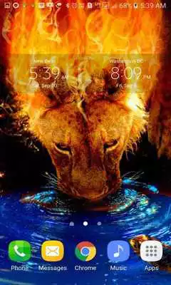 Play Flaming Lion Live Wallpaper