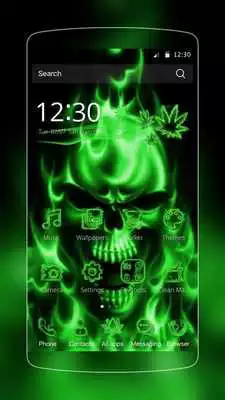 Play Flaming Skull Green Theme