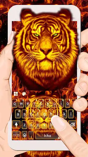 Play Flaming Tiger Keyboard Theme  and enjoy Flaming Tiger Keyboard Theme with UptoPlay