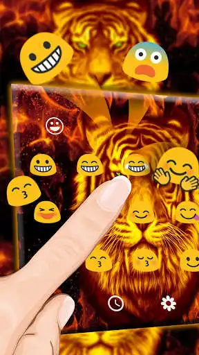 Play Flaming Tiger Keyboard Theme as an online game Flaming Tiger Keyboard Theme with UptoPlay