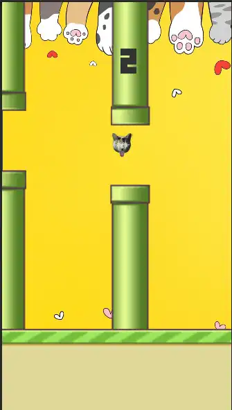Play FLAPPY CAT: Astro Cat as an online game FLAPPY CAT: Astro Cat with UptoPlay