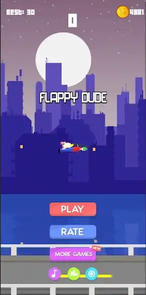 Play Flappy Dude: Flying Dude Wings  and enjoy Flappy Dude: Flying Dude Wings with UptoPlay