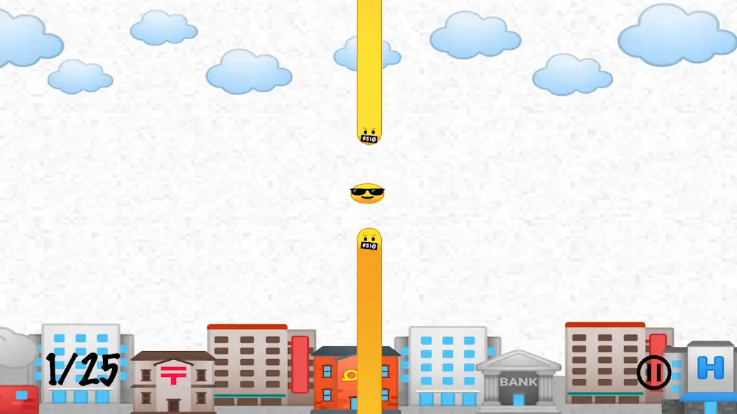 Play flappy emoji as an online game flappy emoji with UptoPlay