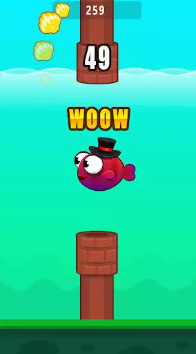 Play Flappy Fish as an online game Flappy Fish with UptoPlay