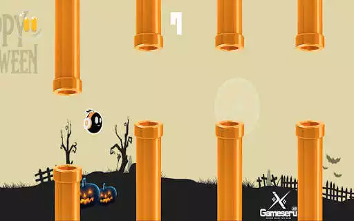 Play Flappy Halloween as an online game Flappy Halloween with UptoPlay
