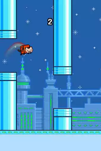 Play Flappy Nyan Cat: The flying - talking cat pet as an online game Flappy Nyan Cat: The flying - talking cat pet with UptoPlay