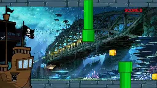 Play Flappy Shark as an online game Flappy Shark with UptoPlay
