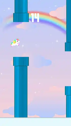 Play Flappy Tappy Unicorn as an online game Flappy Tappy Unicorn with UptoPlay