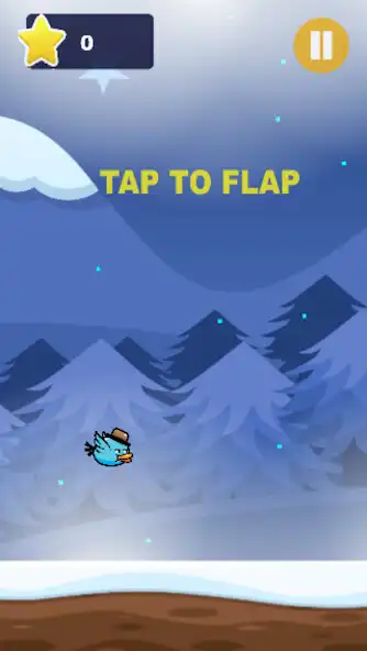 Play FLAPPY WINTER BIRD as an online game FLAPPY WINTER BIRD with UptoPlay