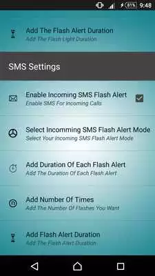 Play Flash Alert on Call and SMS