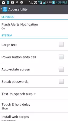 Play flash alerts on Notification