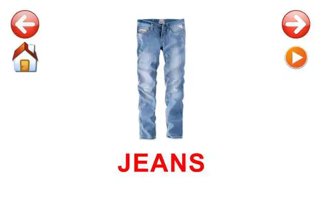 Play Flash Cards Clothes for kids