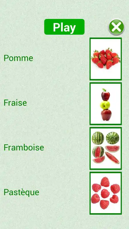 Play Flashcards French Lesson