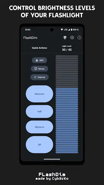 Play FlashDim - Dim your flashlight  and enjoy FlashDim - Dim your flashlight with UptoPlay