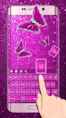 Play Flashing Pink Butterfly Keyboard Theme